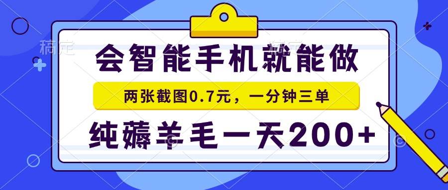 (15209期)2025年零撸手机项目 二十秒一单 纯薅羊毛 一天200+做就有-大可网创