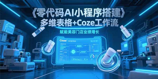 (15239期)零代码AI小程序搭建,多维表格+Coze工作流,赋能美容门店业绩增长-大可网创