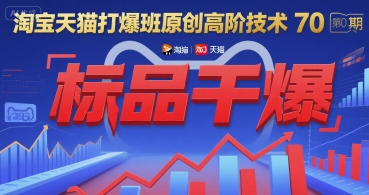 淘宝天猫打爆班原创高阶技术第70期:标品干爆-大可网创