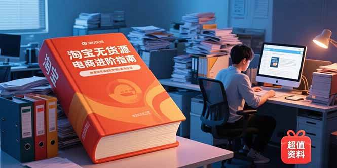 (15317期)淘宝无货源电商进阶指南,包含新人课、进阶课,配套资料,蓝海选品等-大可网创