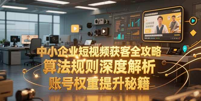 (15326期)中小企业短视频获客全攻略,算法规则深度解析,账号权重提升秘籍-大可网创