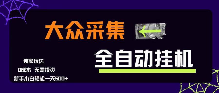 (15348期)大众采集全自动玩法,新手小白轻松一天500+,操作简单零成本-大可网创