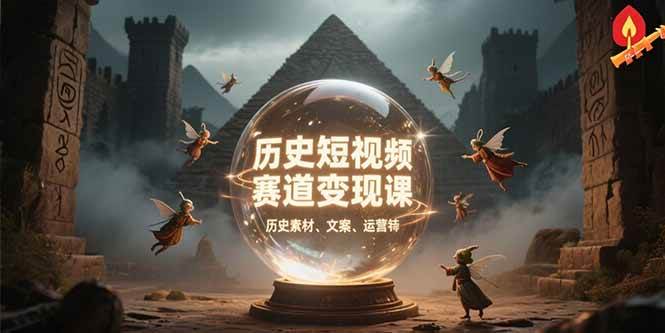 (15386期)历史短视频赛道变现课,百集素材库应用,文案剪辑技巧,账号运营全案-大可网创