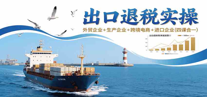 出口退税实操-外贸企业+生产企业+跨境电商+进口企业(四课合一)-大可网创