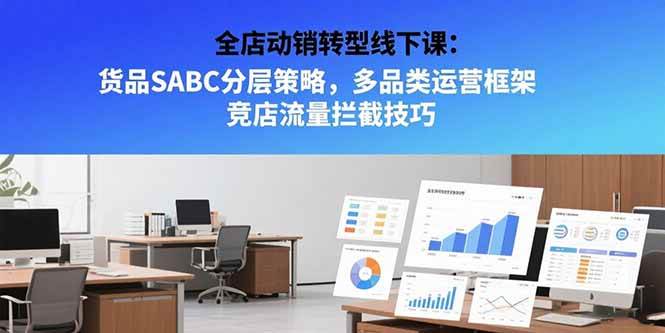 (15419期)全店动销转型线下课:货品SABC分层策略,多品类运营框架 竞店流量拦截技巧-大可网创
