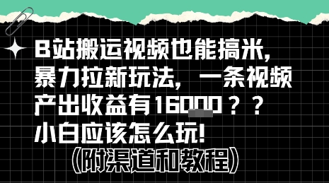 b站掘金计划?搬运视频也能挣拉新的收益,小白应该怎么玩!-大可网创