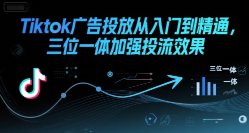 Tiktok广告投放从入门到精通,三位一体加强投流效果-大可网创
