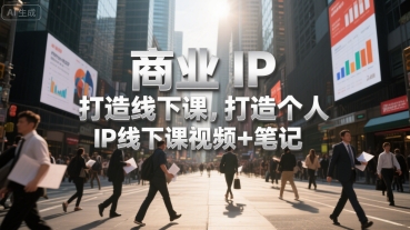 商业IP打造线下课,打造个人 IP线下课视频+笔记-大可网创