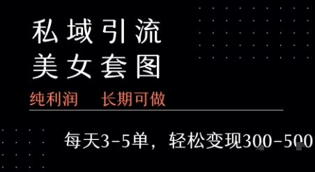 私域卖套图每天3-5单 每单利润99-2张+-大可网创