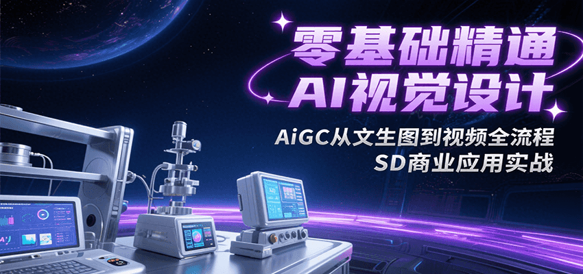 零基础精通AI视觉设计,AiGC从文生图到视频全流程,SD商业应用实战-大可网创