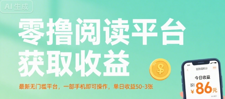 零撸阅读平台获取收益,最新无门槛平台,一部手机即可操作,单日收益50-3张【揭秘】-大可网创