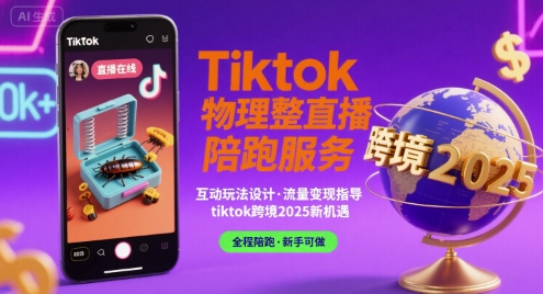 Tiktok物理整蛊直播陪跑服务-tiktok跨境2025-大可网创