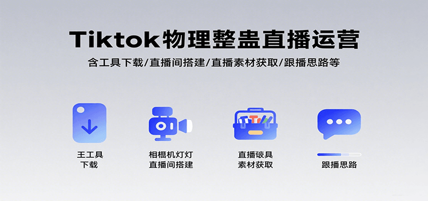 Tiktok物理整蛊直播运营,包含工具下载/直播间搭建/直播素材获取/跟播思路等-大可网创