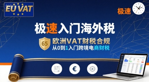 极速入门海外税,欧洲VAT财税合规,从0到1入门跨境电商财税-大可网创