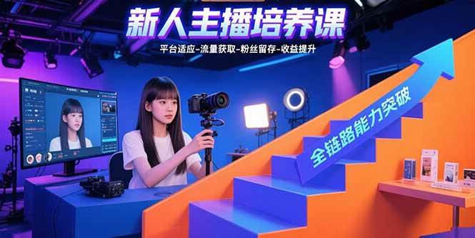 (15701期)新人主播培养课:平台适应-流量获取-粉丝留存-收益提升 全链路能力突破-大可网创