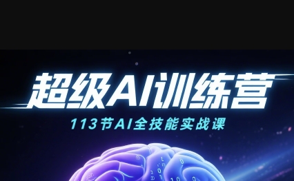 超级AI视频:绘画、带货、职场全场景113节通关课,解锁AI无限可能,开启精彩AI之旅-大可网创