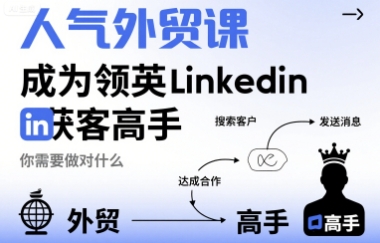 人气外贸课-成为领英Linkedin获客高手,你需要做对什么-大可网创