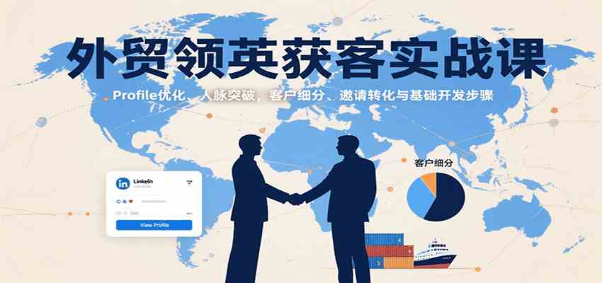 外贸领英获客实战课:Profile优化、人脉突破,客户细分、邀请转化与基础开发步骤-大可网创