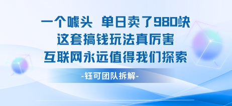 一个噱头单日卖了980米 这套搞钱玩法真厉害 互联网永远值得我们探索-大可网创