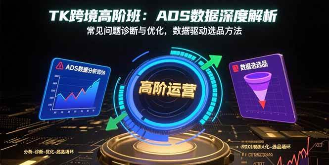 (15809期)TK跨境高阶班:ADS数据深度解析,常见问题诊断与优化,数据驱动选品方法-大可网创