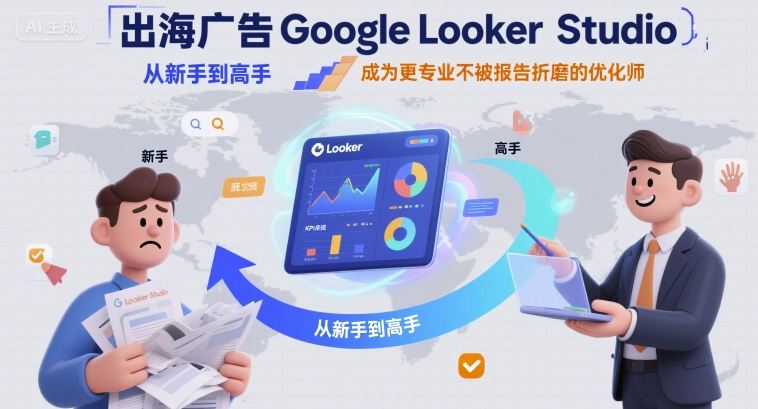 出海广告Google Looker Studio从新手到高手,成为更专业不被报告折磨的优化师-大可网创