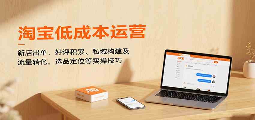 淘宝低成本运营,新店出单、好评积累、私域构建及流量转化、选品定位等实操技巧-大可网创