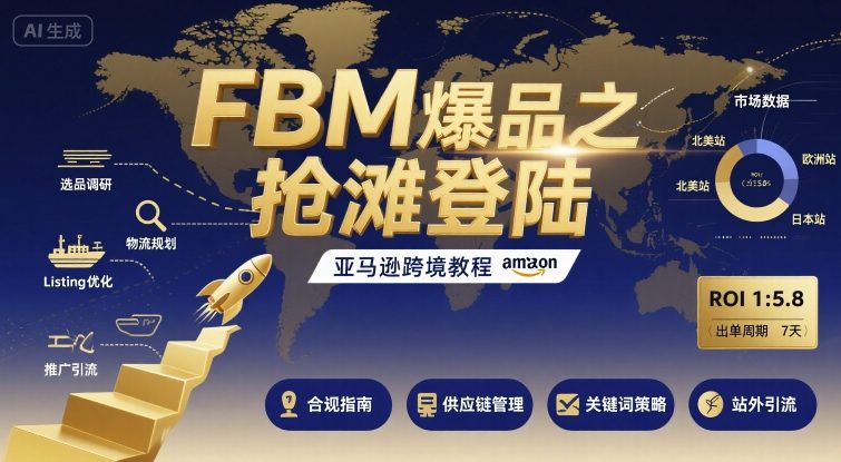 FBM爆品之抢滩登陆-亚马逊跨境教程-大可网创