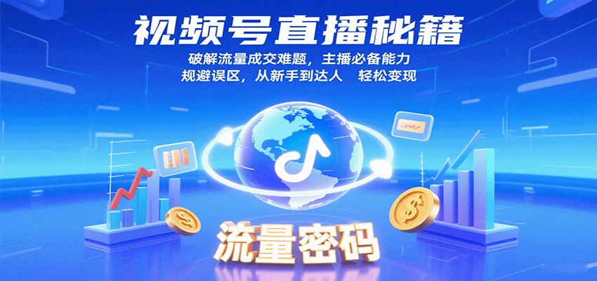 视频号直播秘籍,破解流量成交难题,主播必备能力,规避误区,从新手到达人轻松变现-大可网创