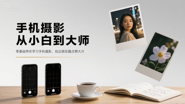 手机摄影从小白到大师,零基础带你学习手机摄影,拍出朋友圈点赞大片-大可网创