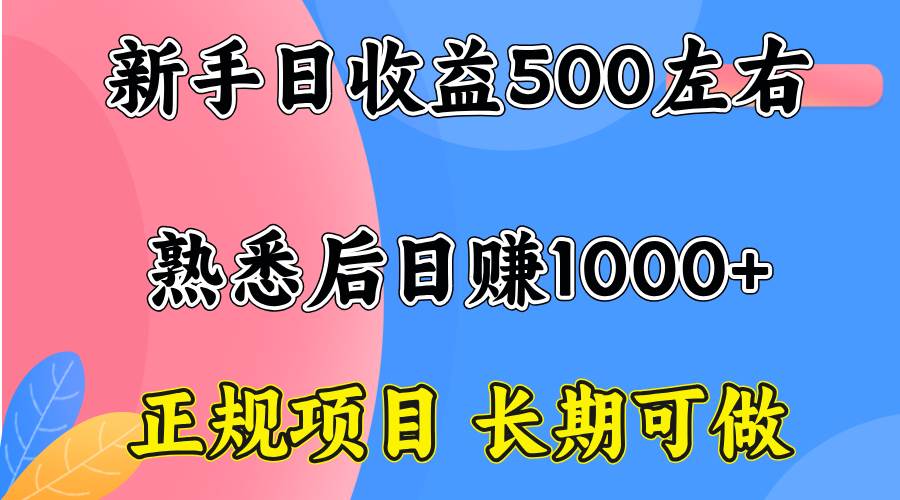 (15978期)一台电脑,前期日收益300-500,熟练后日入1000左右-大可网创
