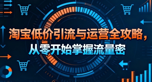 淘宝低价引流与运营全攻略,从零开始掌握流量密码-大可网创