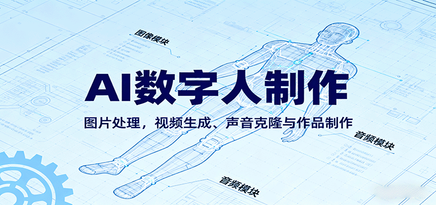 AI永生数字人制作教程:图片处理,视频生成、声音克隆与作品制作-大可网创