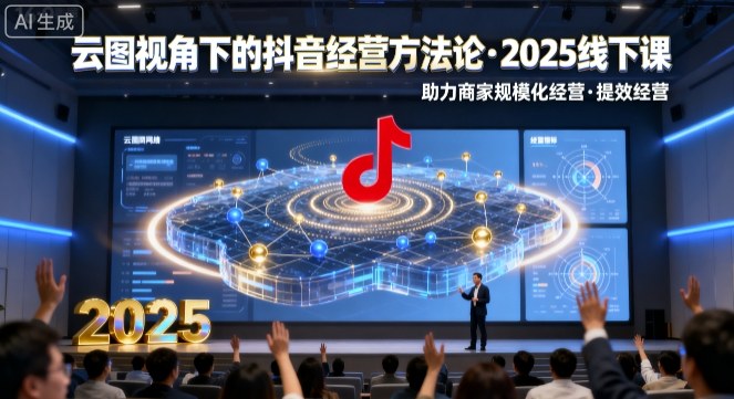 云图视角下的抖音经营方法论,2025线下课,助力商家规模化经营,提效经营(录音+字幕)-大可网创