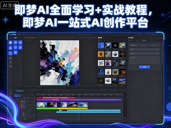 即梦AI全面学习+实战教程,即梦AI一站式AI创作平台-大可网创