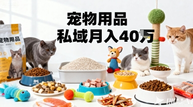 月变现40个!宠物用品私域运营的精准掘金之道玩法-大可网创