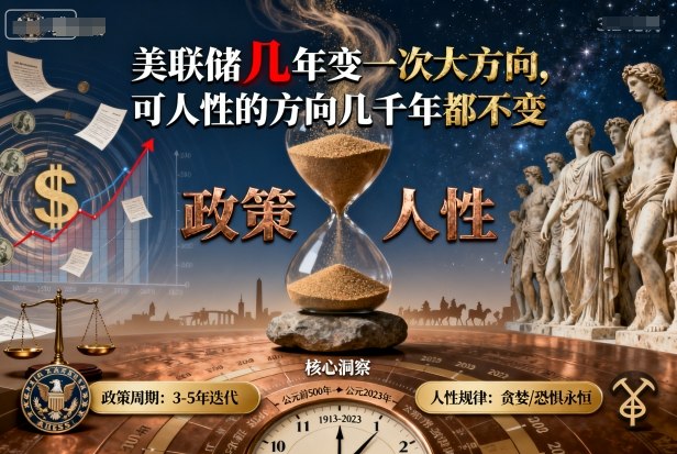 付费文章:美联储几年变一次大方向,可人性的方向几千年都不变-大可网创