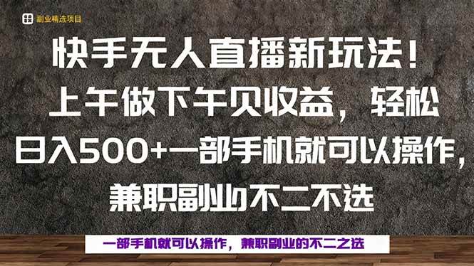 (16119期)一部手机,上午做 下午见收益,学会秒上手,轻松日入500+-大可网创