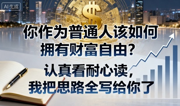 付费文章:你作为普通人该如何拥有财富自由?认真看耐心读,我把思路全写给你了-大可网创