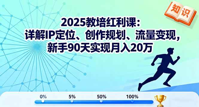 (16178期)2025教培红利课:详解IP定位、创作规划、流量变现,新手90天实现月入20万-大可网创