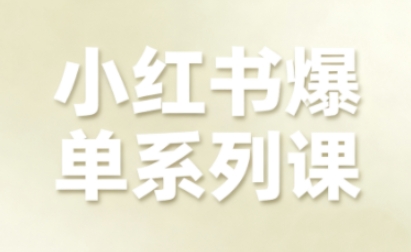 小红书爆单系列课,聚焦小红书电商全链路增长-大可网创