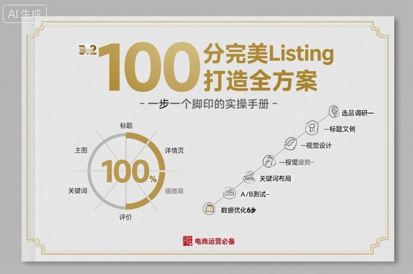 100分完美Listing打造全方案,想要完美listing必须是需要一步一个脚印的-大可网创
