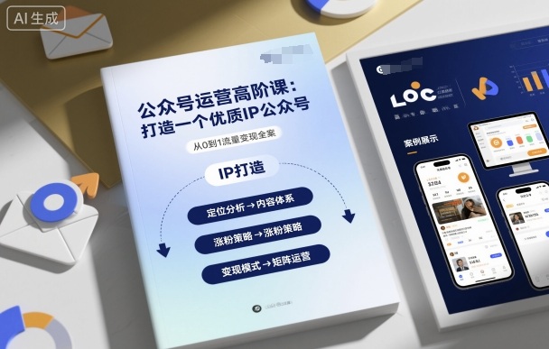 公众号运营高阶课,打造一个优质IP公众号-大可网创