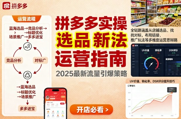 王校长9月12拼多多实操新玩法,全链路涵盖从店铺选品、找对标,布局链接,推广玩法等多维度运营思路-大可网创