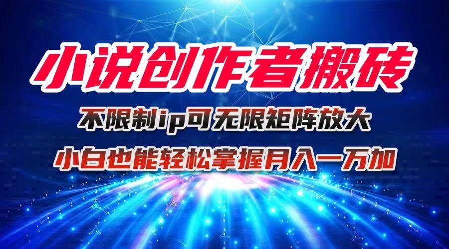 (16209期)小说创作者搬砖玩法,不限制IP简单无脑 可矩阵无限放大小白也能实现轻…-大可网创
