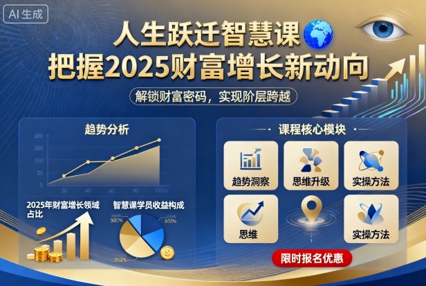 人生跃迁智慧课,把据2025财富增长新动向-大可网创