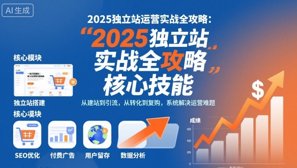 2025独立站运营实战全攻略,一站式掌握独立站运营核心技能-大可网创