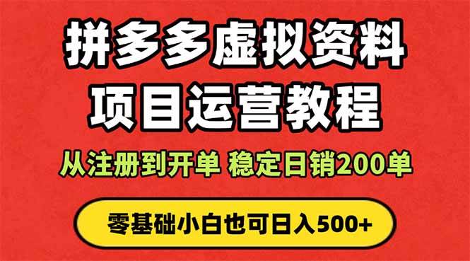 (16220期)拼多多开店运营课程: 蓝海变现玩法,轻松实现睡后收入 零基础小白也可…-大可网创