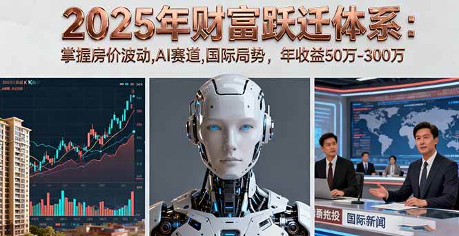 (16217期)2025年财富跃迁体系:掌握房价波动,AI赛道,国际局势,年收益50万-300万-大可网创