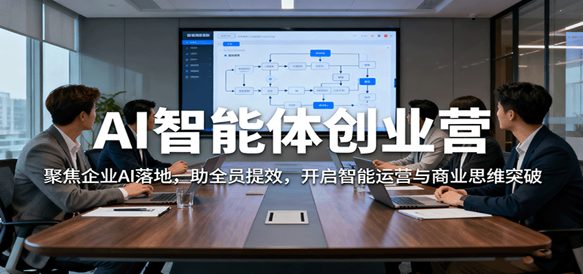 AI智能体创业营:聚焦企业AI落地,助全员提效,开启智能运营与商业思维突破-大可网创