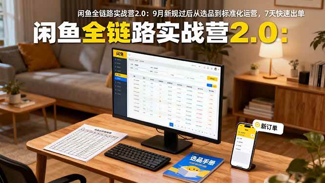 (16263期)闲鱼全链路实战营2.0:9月新规过后从选品到标准化运营,7天快速出单-大可网创